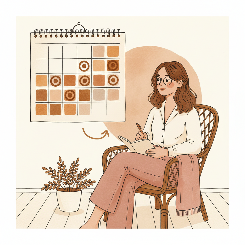 Figura em sessão semanal com calendário marcado